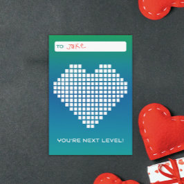 Turquoise Blue Next Level Gamer Valentine Einladung