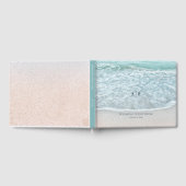 Turquoise Blue Ocean Wedding Guest Book Gästebuch (Voll)