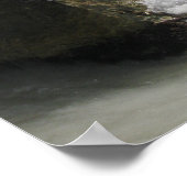 Turquoise Blue Ocean with Foamy Waves Seascape Poster (Ecke)