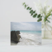 Turquoise Blue Ocean with Foamy Waves Seascape Postkarte (Stehend Vorderseite)
