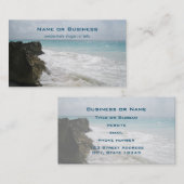 Turquoise Blue Ocean with Foamy Waves Seascape Visitenkarte (Vorne/Hinten)