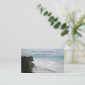 Turquoise Blue Ocean with Foamy Waves Seascape Visitenkarte (Stehend Vorderseite)