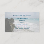 Turquoise Blue Ocean with Foamy Waves Seascape Visitenkarte (Rückseite)