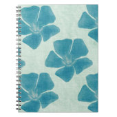 Turquoise Blume Notebook Notizblock (Vorderseite)