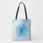 Turquoise Blume Totbeutel Tasche (Vorderseite)