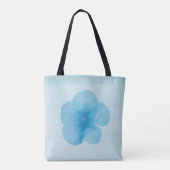 Turquoise Blume Totbeutel Tasche (Rückseite)