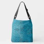Turquoise Boho Tasche (Vorderseite)