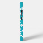 Turquoise Bold Damask @ Emporiomoffa Case-Mate iPhone Hülle (Rückseite / Links)