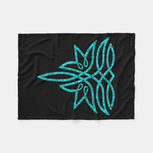 Turquoise Boot Boot Stittching Western Cowgirl Wom Fleecedecke (Vorderseite (Horizontal))