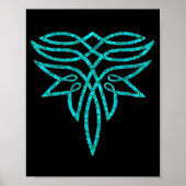 Turquoise Boot Boot Stittching Western Cowgirl Wom Poster (Vorne)