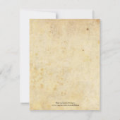 Turquoise Bow Damask Probe Abendessen Einladung (Rückseite)