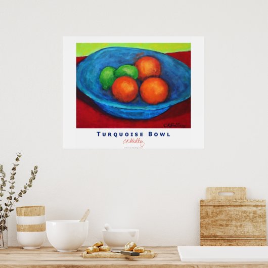 Turquoise Bowl Poster (Küche)