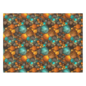 Turquoise Brown Abstract Fractal Pattern Tischdecke (Vorderseite (Horizontal))