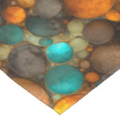 Turquoise Brown Abstract Fractal Pattern Tischdecke (Schrägansicht)