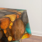 Turquoise Brown Abstract Fractal Pattern Tischdecke (Beispiel)