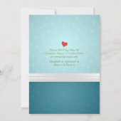 Turquoise Brunch & Brautdusche Einladung (Rückseite)