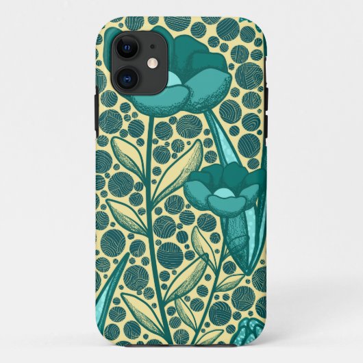 Turquoise bulbo flowers Case-Mate iPhone hülle (Rückseite)