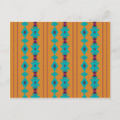 Turquoise Burnt Postkarte (Vorderseite)