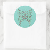 Turquoise Butterfly Stickers  (Tasche)