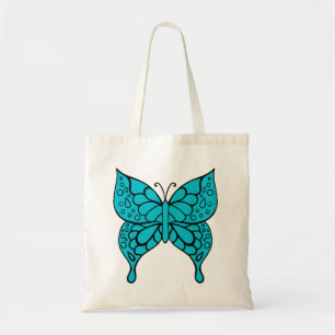Turquoise Butterfly Toag Tragetasche
