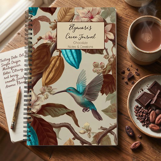 Turquoise Cacao Hummingbird Journal Notizblock