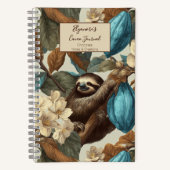 Turquoise Cacao Sloth Chocolate Tasting Notizblock (Vorderseite)