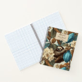 Turquoise Cacao Sloth Chocolate Tasting Notizblock (Innenseite)