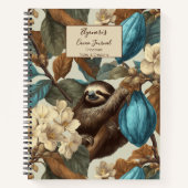 Turquoise Cacao Sloth Chocolate Tasting Notizblock (Vorderseite)