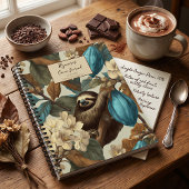 Turquoise Cacao Sloth Chocolate Tasting Notizblock