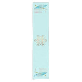 Turquoise Chanukah Tischläufer (Vorderseite)