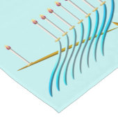 Turquoise Chanukah Tischläufer (Ecke)