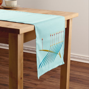 Turquoise Chanukah Tischläufer