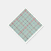Turquoise checkered classic pattern. serviette (Ecke)