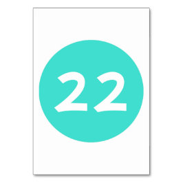 Turquoise Circle Tischnummer