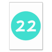 Turquoise Circle Tischnummer (Rückseite)