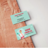 Turquoise Cleaner Cleaning Visitenkarte