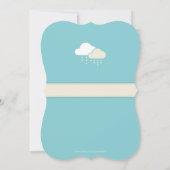 Turquoise Cloud Baby Dusche Einladung (Rückseite)