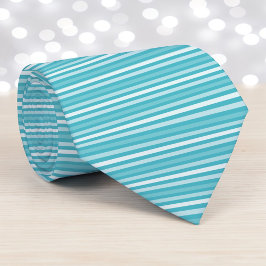 Turquoise Color Stripes Necktie Krawatte