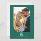 Turquoise & Coral Floral Wedding Einladung (Rückseite)