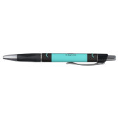 Turquoise Crayon Wrap Monogram Name Kugelschreiber (Unterseite)