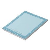 Turquoise Crystal Confetti Notepad 5.5" x 6" Notizblock (Rotiert)