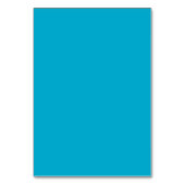 Turquoise Damask Eiffelturm Zelt-Platzkarten Tischnummer (Rückseite)