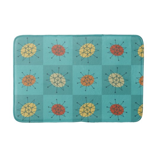 Turquoise des kontrollierten Atomzeitalters Badematte (Vorderseite)
