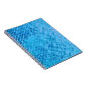 Turquoise Diamond Metallic Design Notizblock (Rechte Seite)