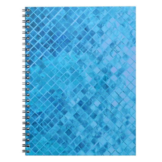 Turquoise Diamond Metallic Design Notizblock (Vorderseite)