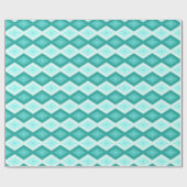 Turquoise diamond pattern geschenkpapier (Flach)