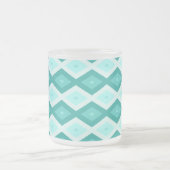 Turquoise diamond pattern mattglastasse (Mittel)