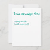 Turquoise diamond pattern RSVP karte (Rückseite)