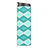 Turquoise diamond pattern thermosbecher (Nach rechts gedreht)