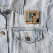 Turquoise Door Taos Pueblo Fotografie Button (Beispiel)